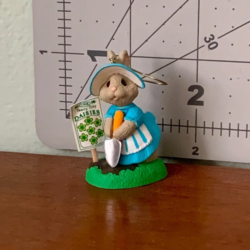 Hallmark Sunny Bunny Garden 3pc 1994  Easter Keepsake Ornament